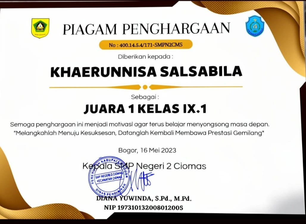 Juara Kelas SMP